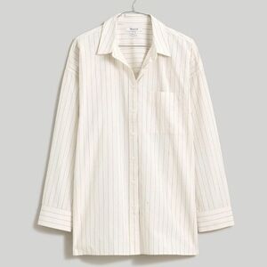 Madewell Oversized Striped Poplin Button Down Shirt